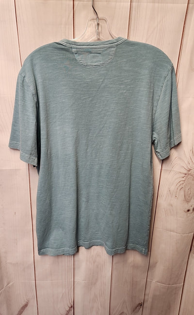 Faherty Men's Size M Turquoise Teal Blue Pocket T-Shirt 100% cotton