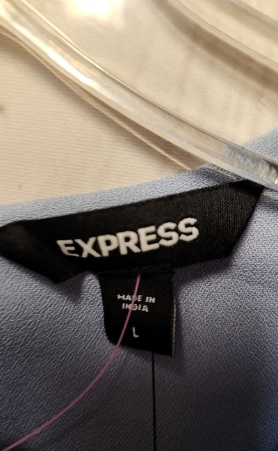 NWT Express Women's Size L Light Blue Long Sleeve Top