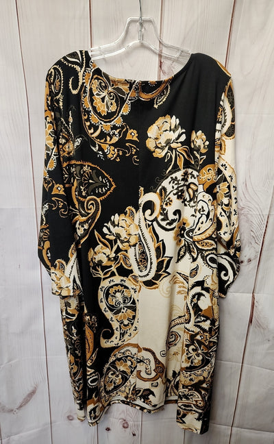 NWT Soft Surroundings Women's Size 3X Black & Brown Dress