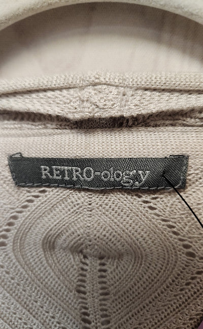 Retrology Women's Size XL Beige Cardigan