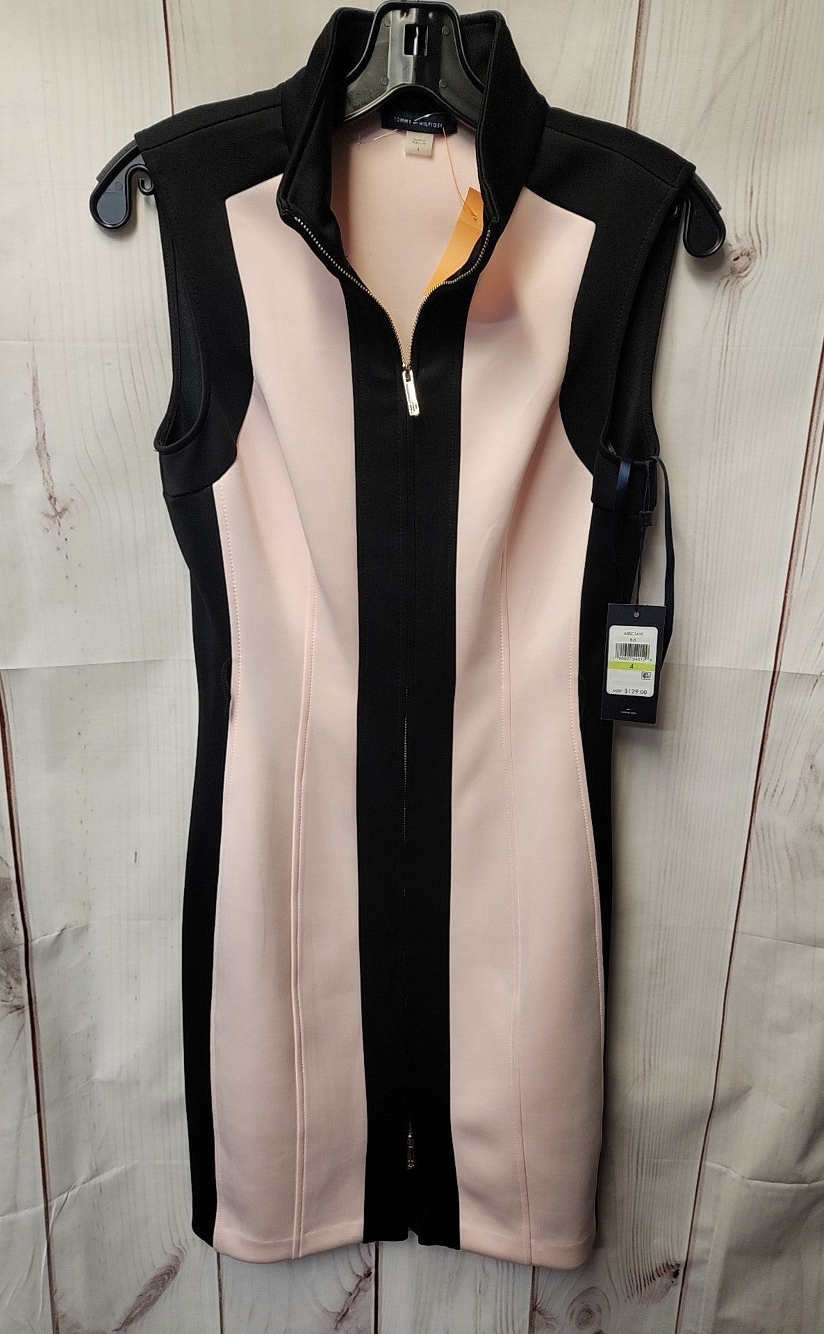 NWT Tommy Hilfiger Women's Size 4 Black & Pink Dress
