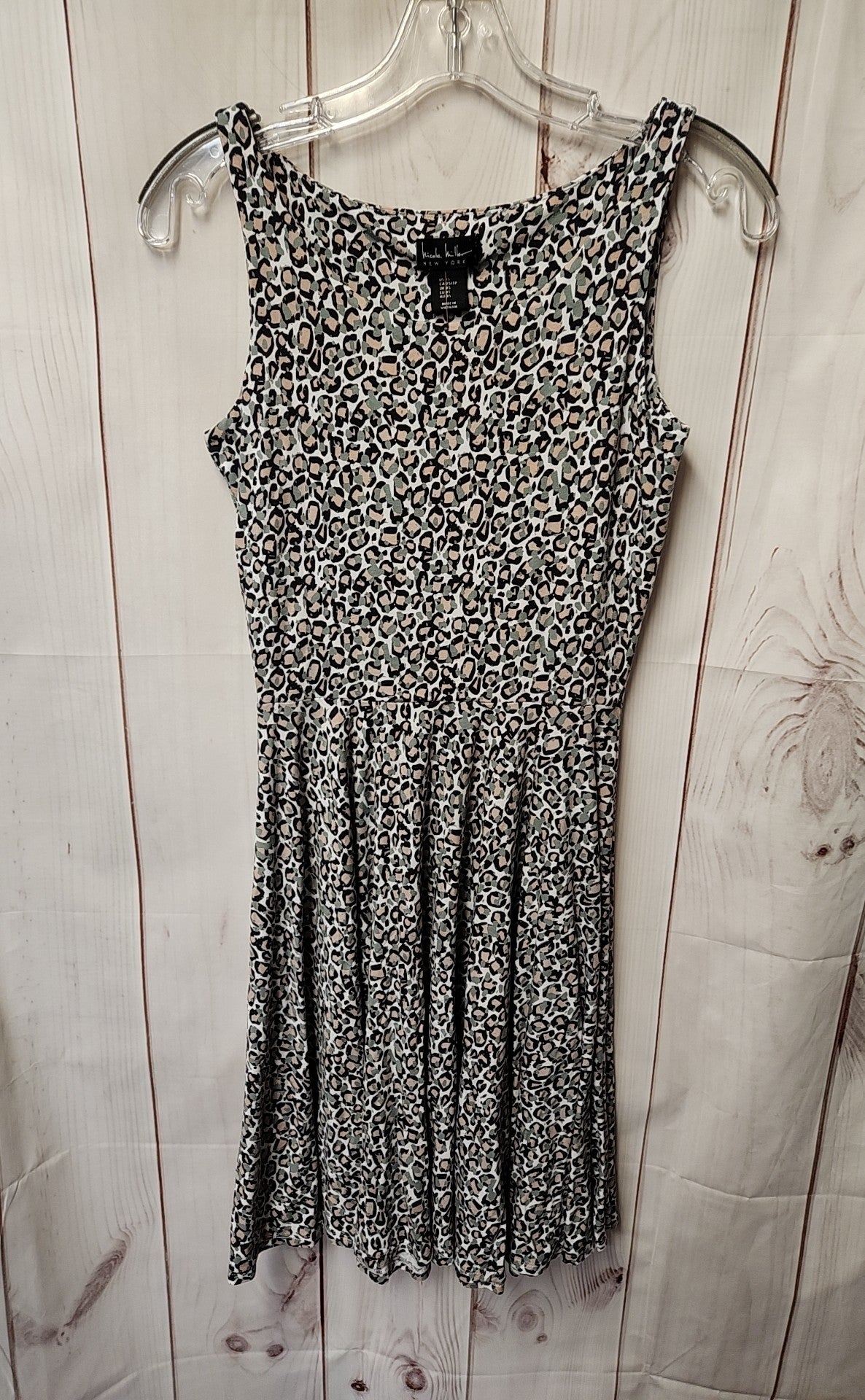 Nicole Miller Women's Size XS Green Animal Print Dress