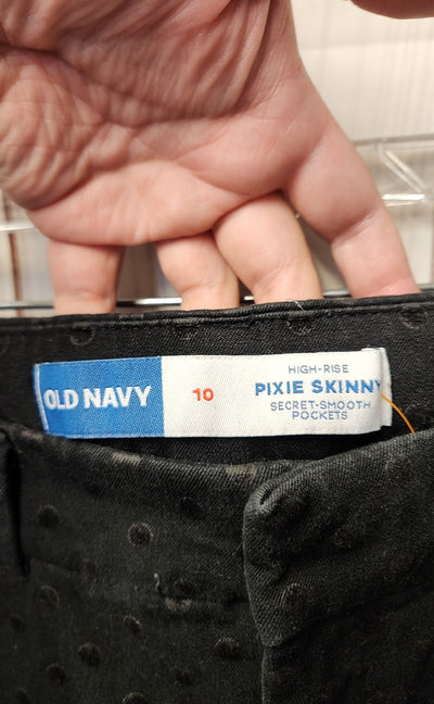 Old Navy Women's Size 10 Black Pants Hig Rise Pixie Skinny