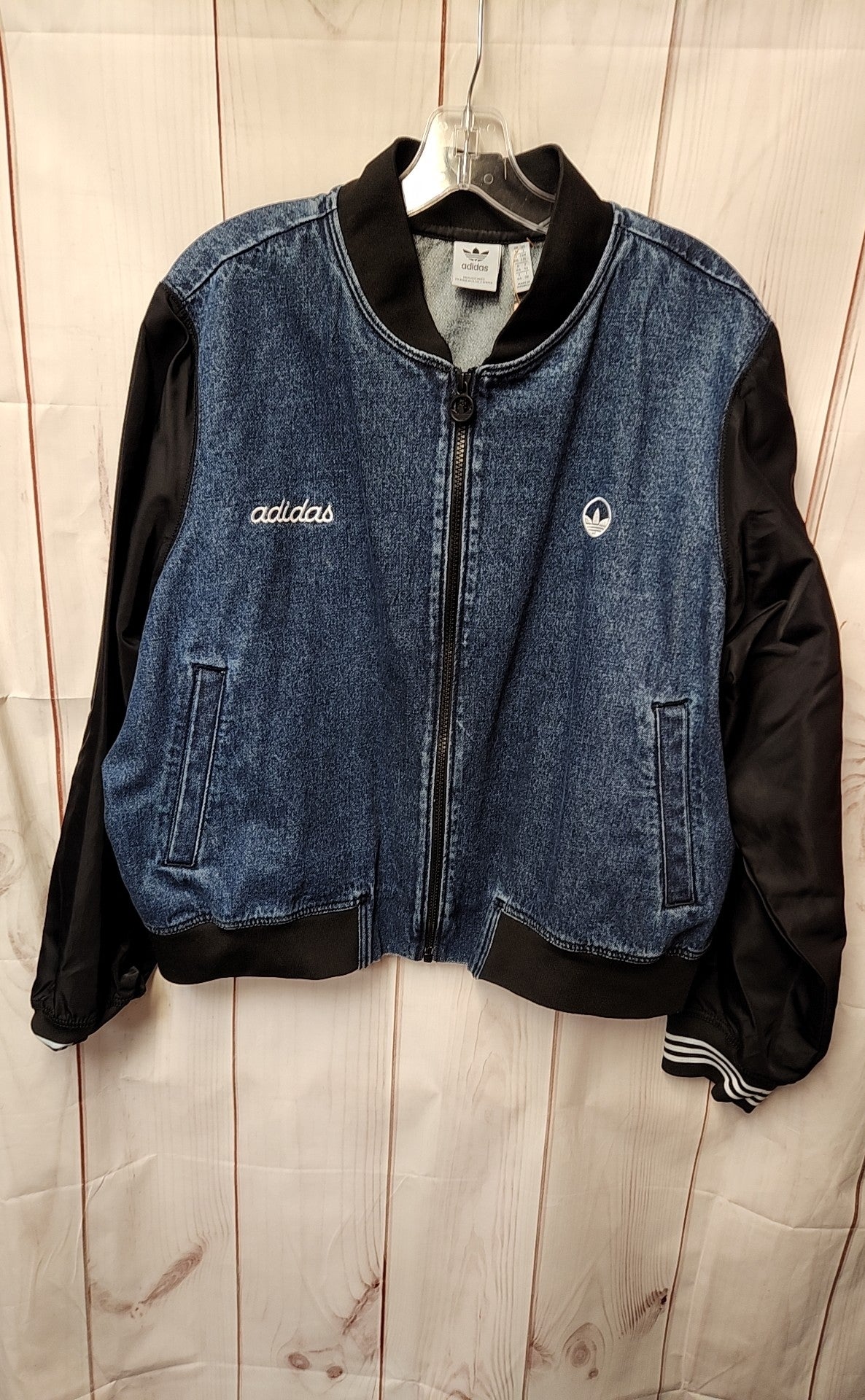 Adidas Women's Size L Black & Blue Jacket