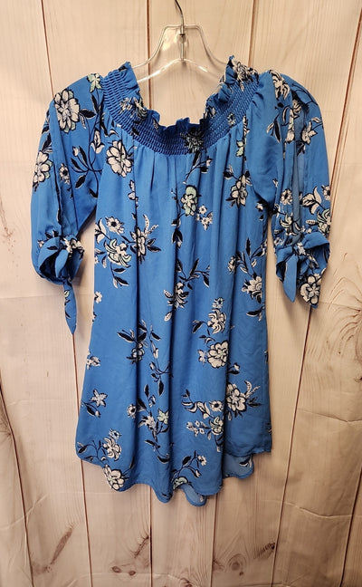 City Studio Women's Size S Blue Floral Dress