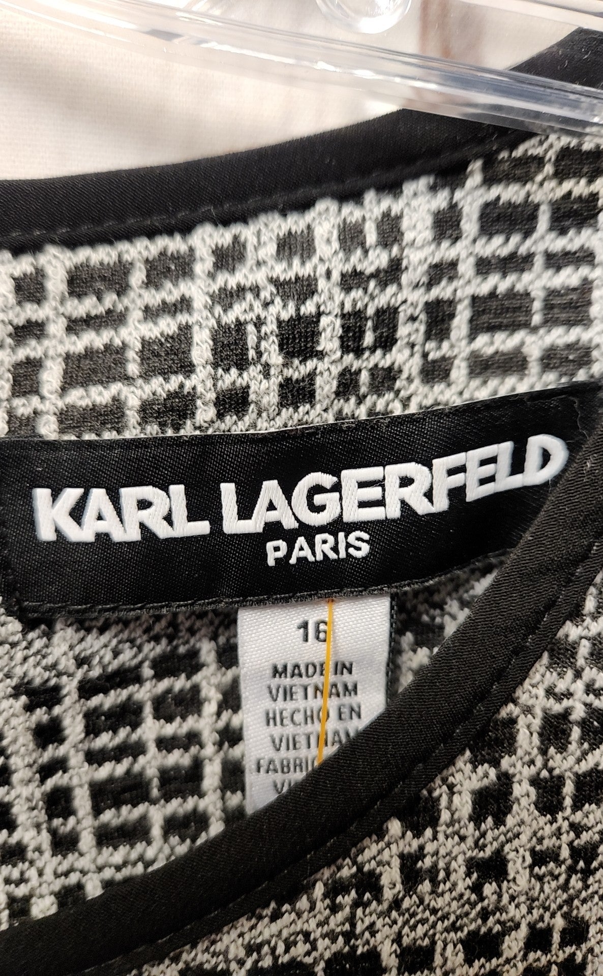 Karl Lagerfeld Women's Size 16 Black & White Dress