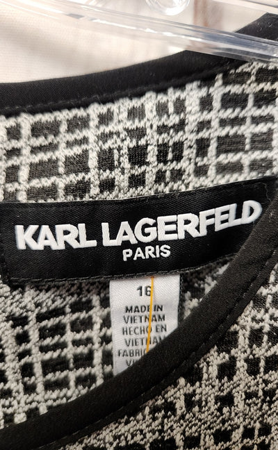 Karl Lagerfeld Women's Size 16 Black & White Dress