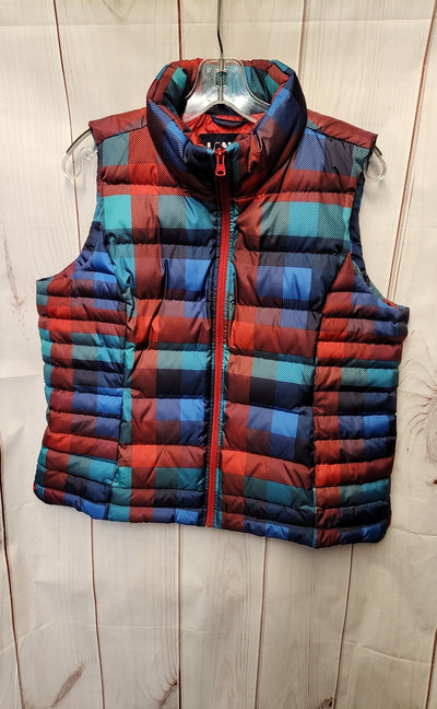 Lands End Women's Size L Petite Red & Blue Vest