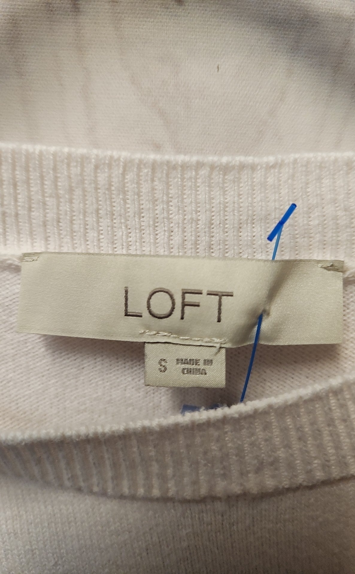 Loft Women's Size S White Animal Print Sweater