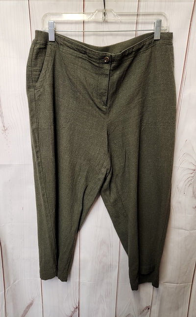 J Jill Women's Size M Petite Olive Green Pants