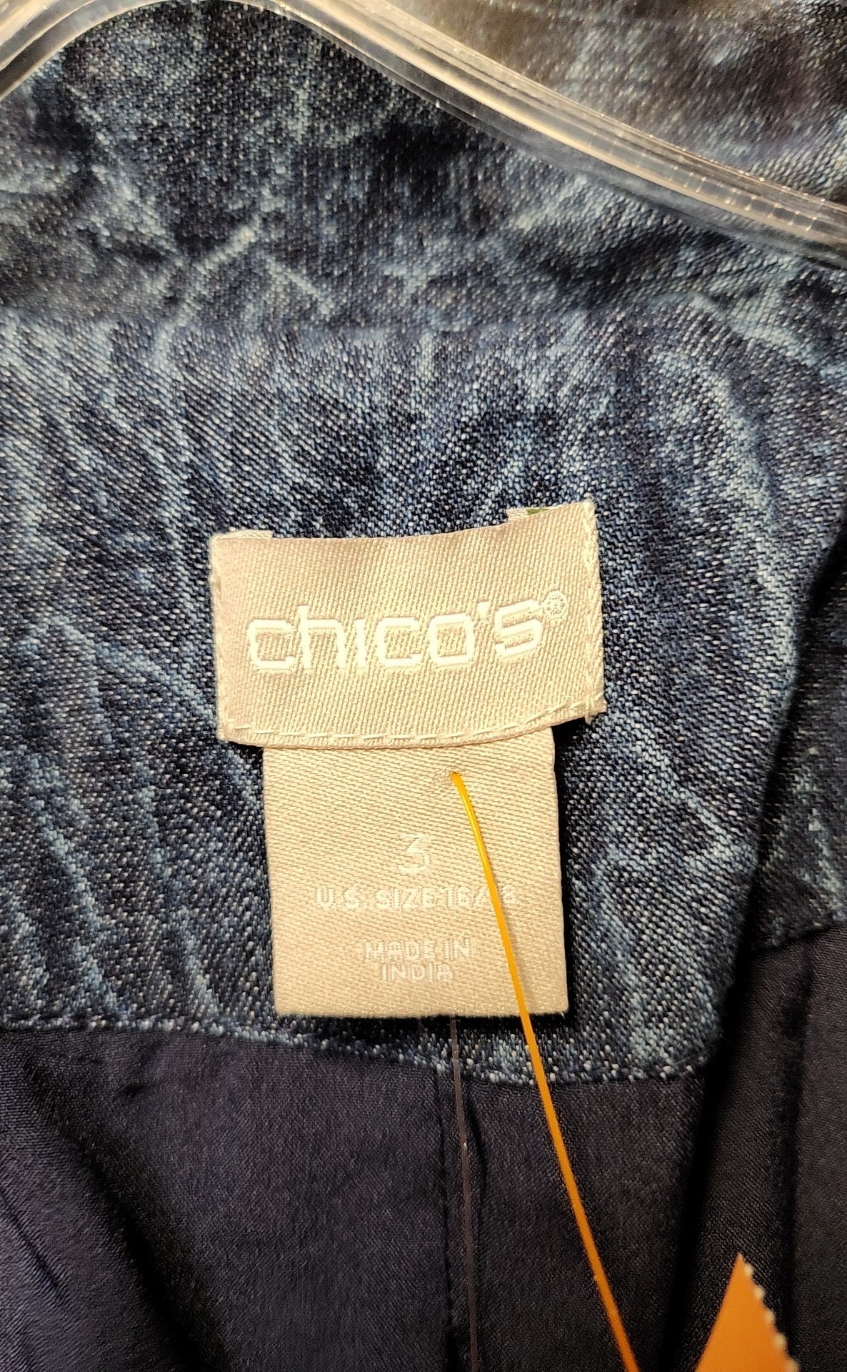 NWT Chico's Women's Size 3 = US XL Blue Cardigan