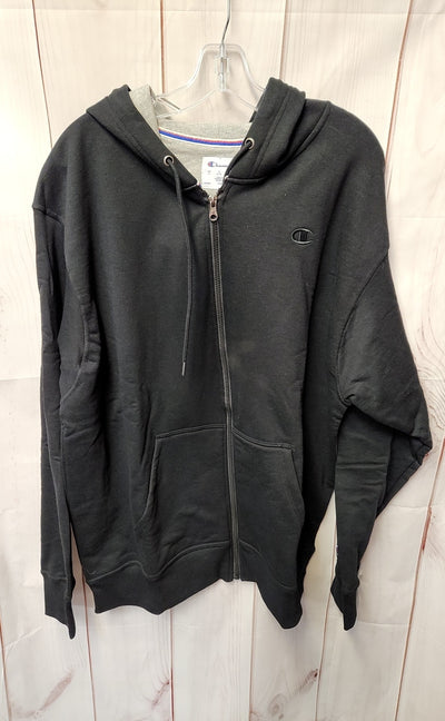 NWT Champion Women's Size XL Black Full Zip Hooded Sweatshirt