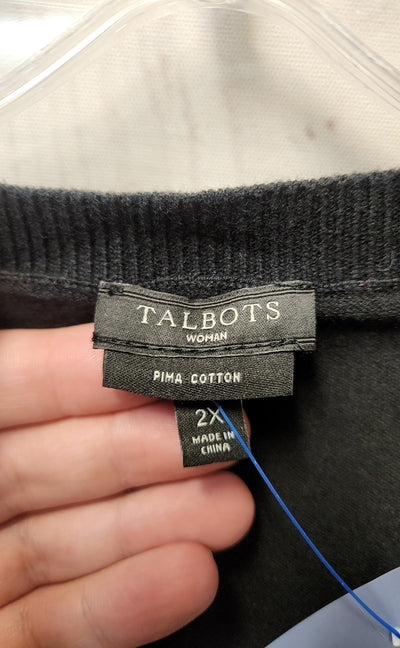 Talbots Women's Size 2X Black Cardigan
