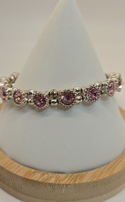 Pink Rhinestone Bracelet