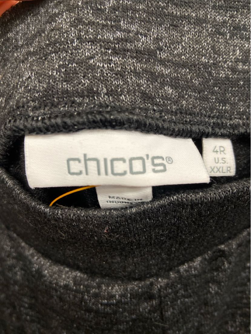Chico's Women's Size 4 = US XXL Black Pants