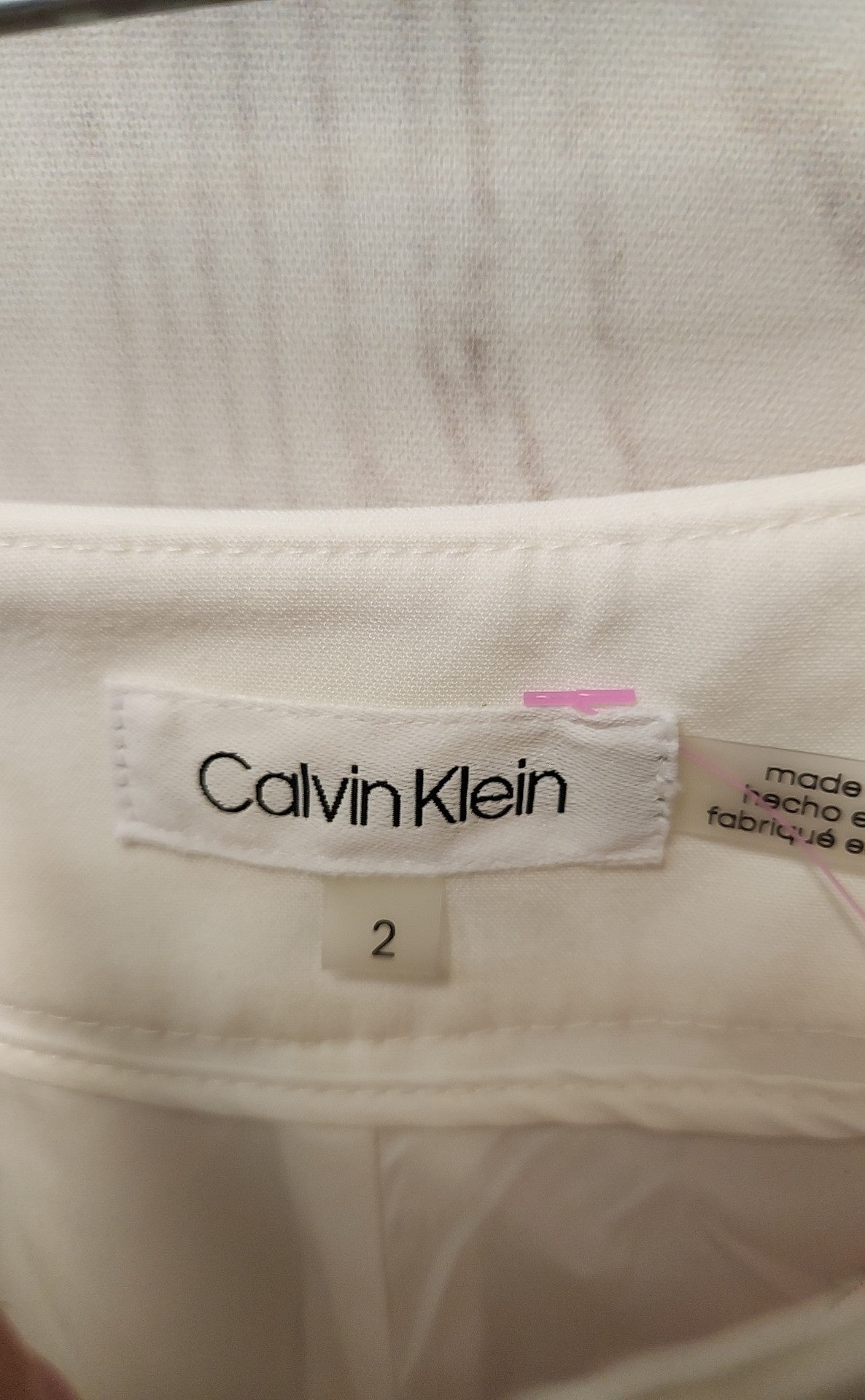 Calvin Klein Women's Size 2 White Pants