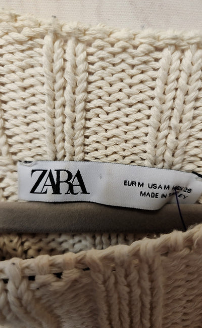 Zara Women's Size M Beige Sweater