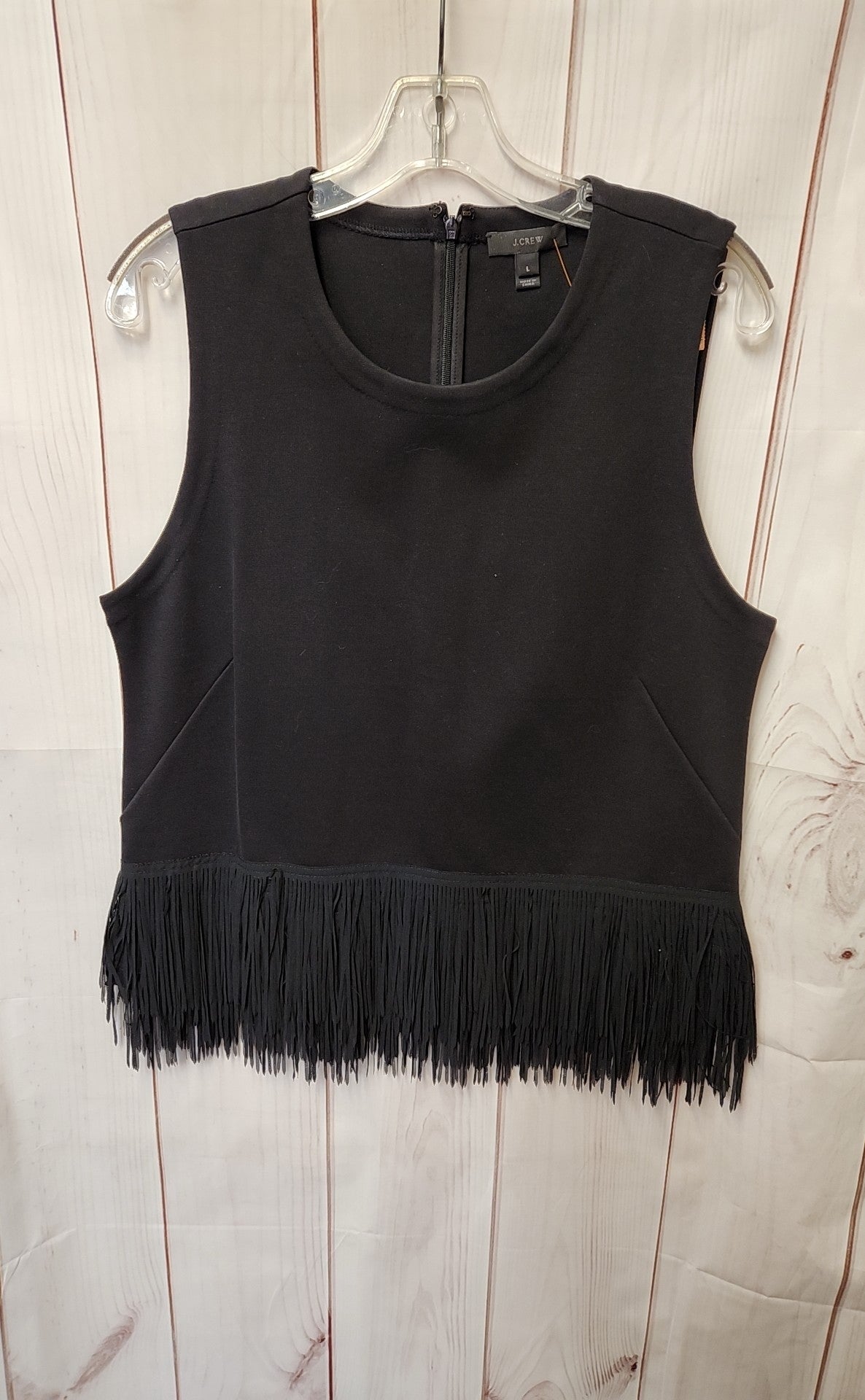 J Crew Women's Size L Black Sleeveless Top
