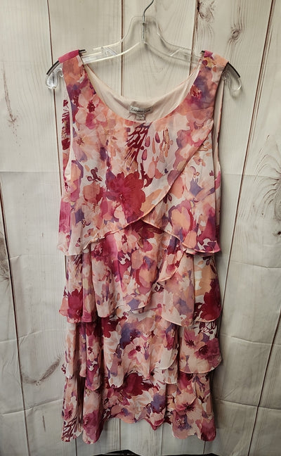 Coldwater Creek Women's Size 1X Pink Floral Dress