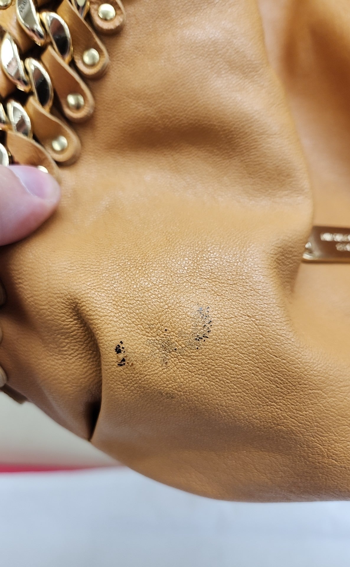 Michael Kors Tan Purse Bag - As Is marks on outside