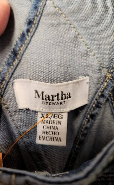 Martha Stewart Women's Size XL Blue Overalls
