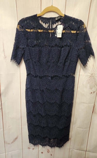 NWT NY & Co Women's Size M Navy Lace Dress