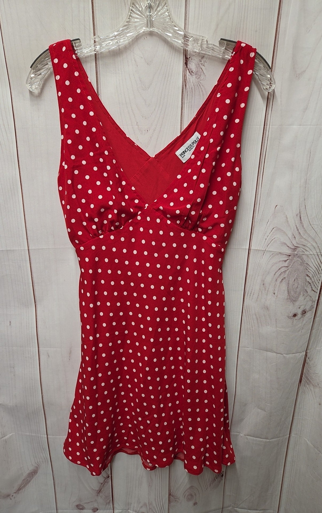 Princess Polly Women's Size 10 Red & White Polka Dot Dress