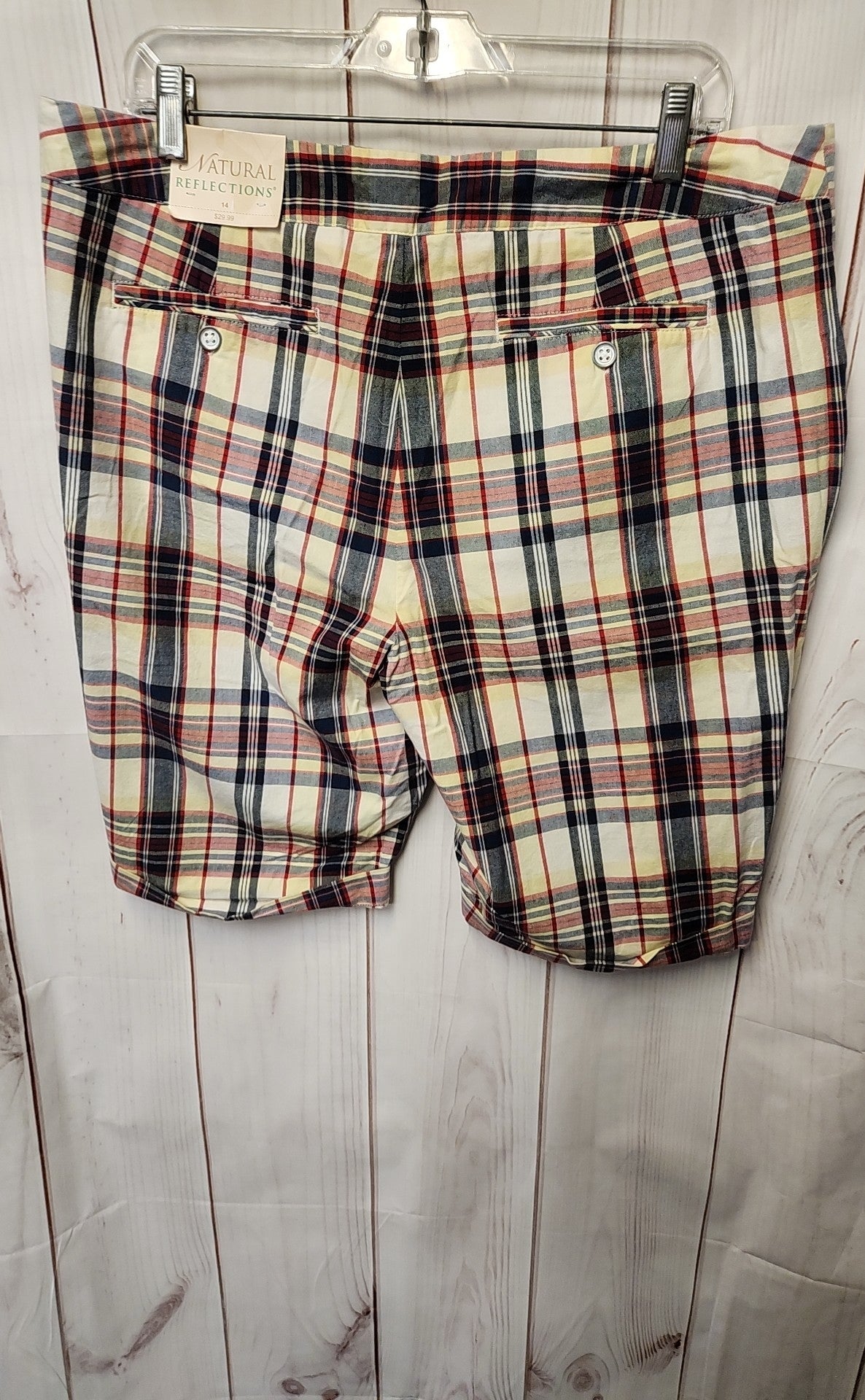 NWT Natural Reflections Women's Size 14 Blue & Red Shorts