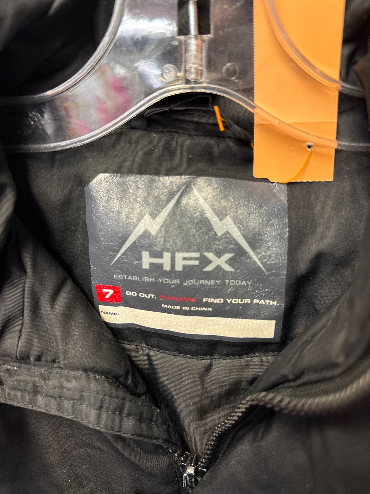 HFX Performance Boy's Size 7 Black Jacket