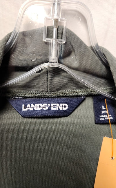 Lands End Women's Size L Green Cardigan