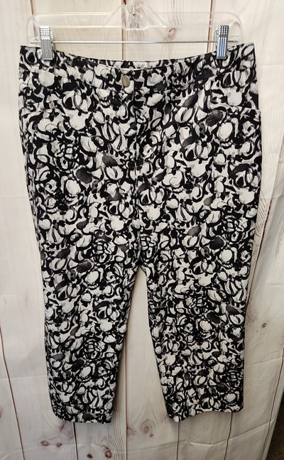 Chico's Women's Size 10 Black & White Capris Crop