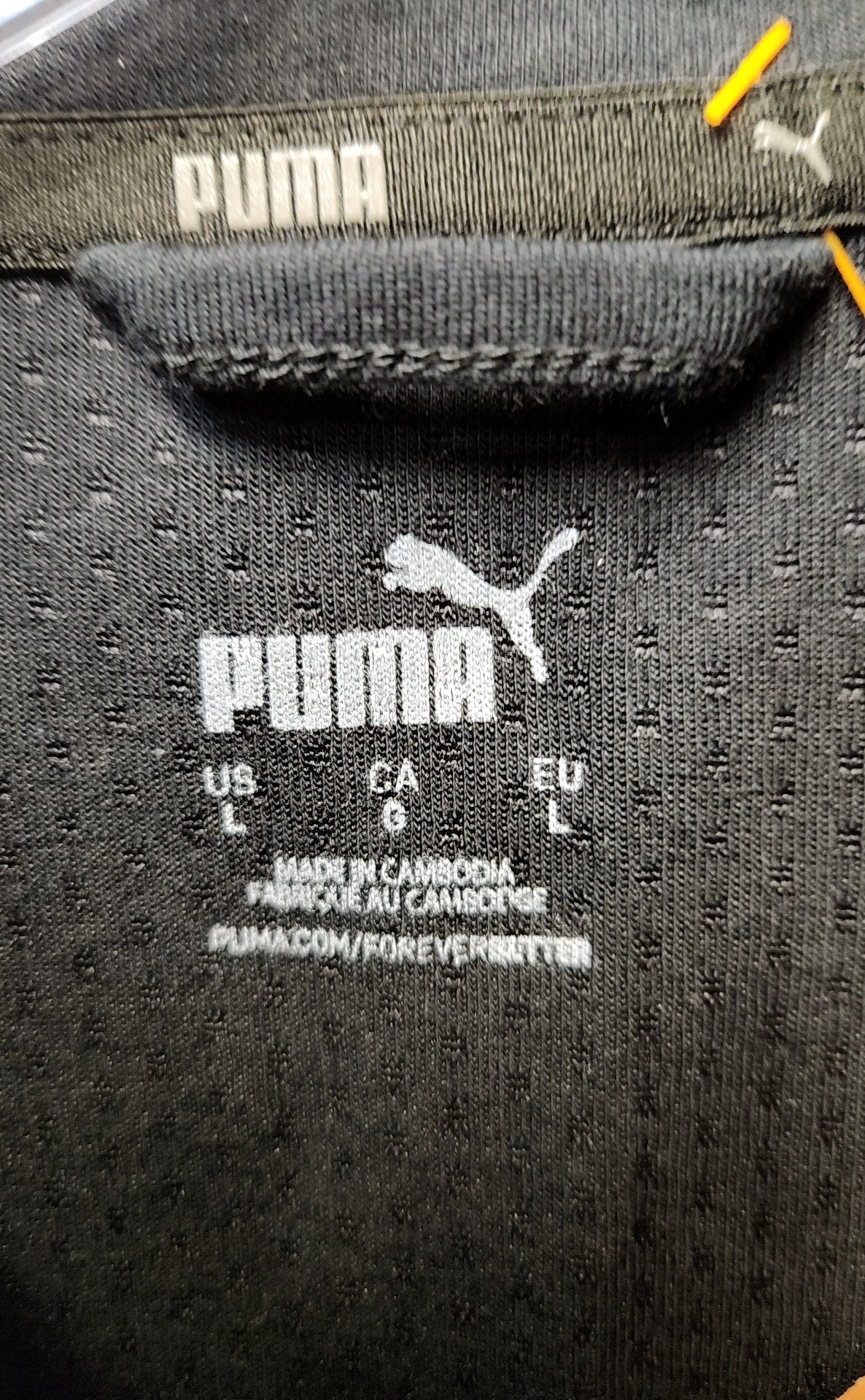 Puma Men's Size L Black & Gray Jacket