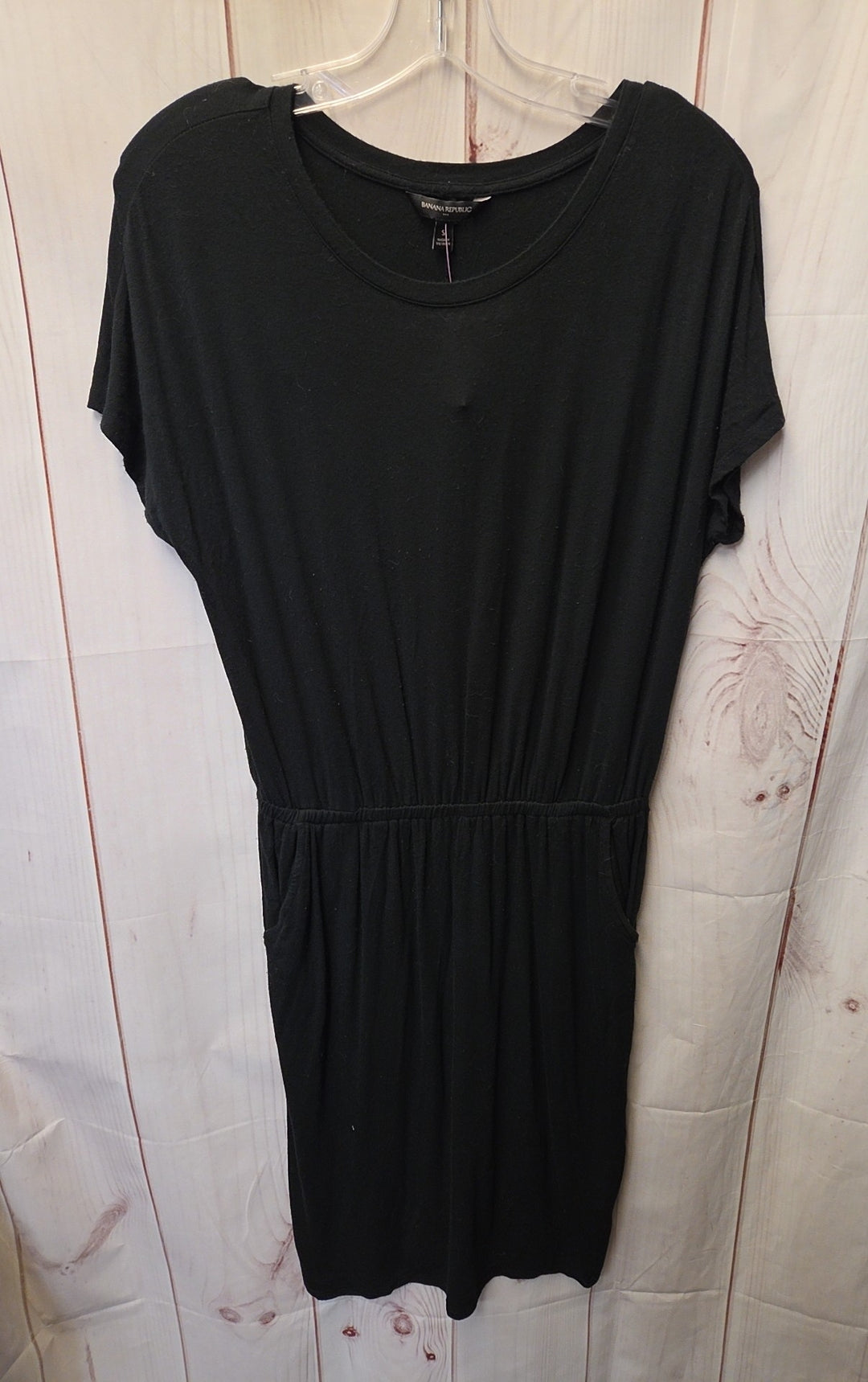 banana republic tee shirt dress Banana Republic Ribbed Scoop-Neck T-Shirt Dress,BLACK SIZE ST S T #745959  O1219H