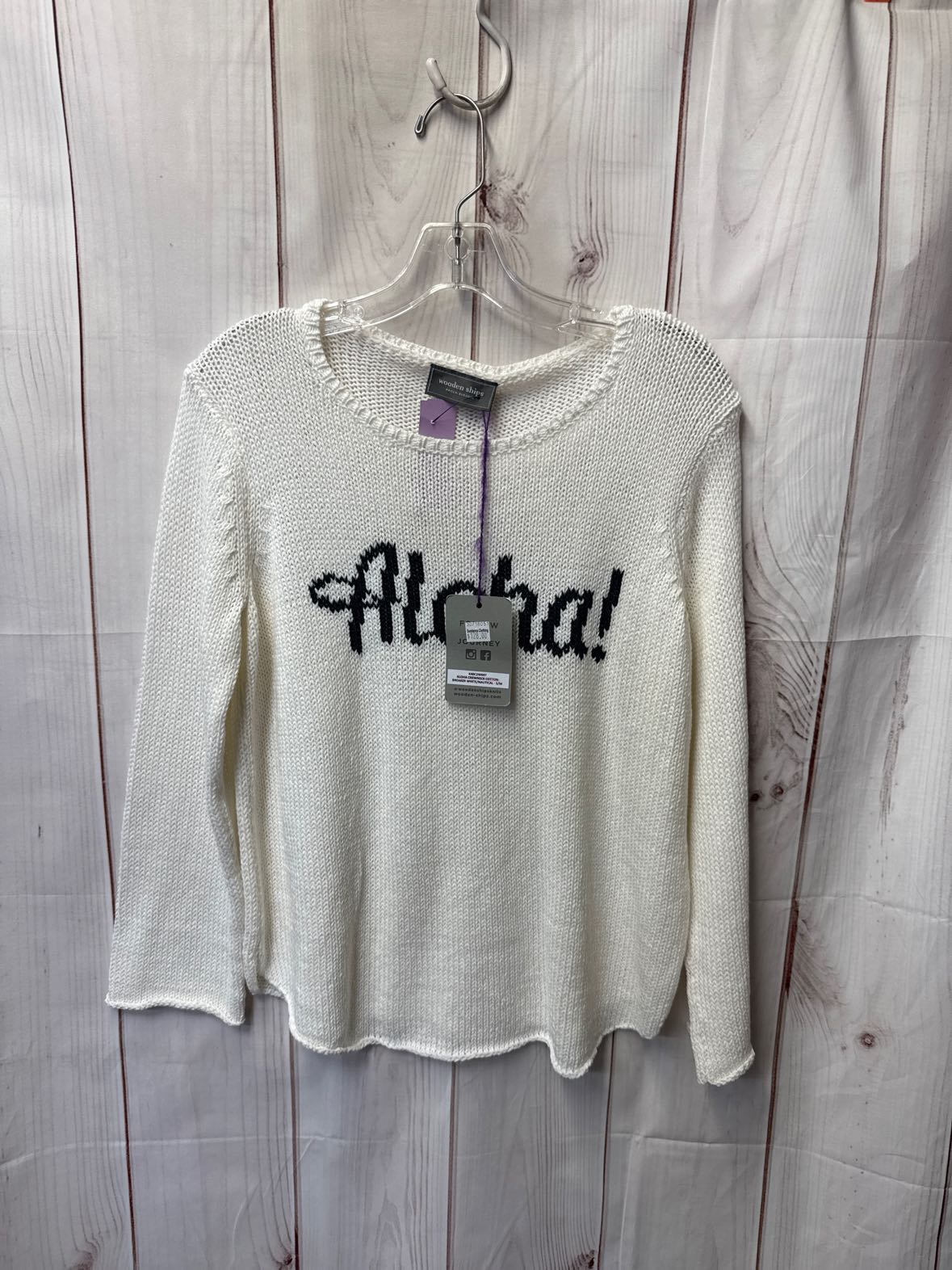 NWT Wooden Ships Women's Size Small/Medium White Sweater