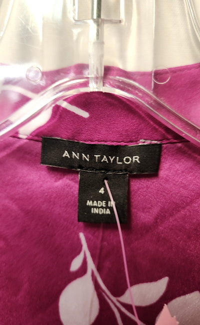 NWT Ann Taylor Women's Size 4 Pink Floral Dress