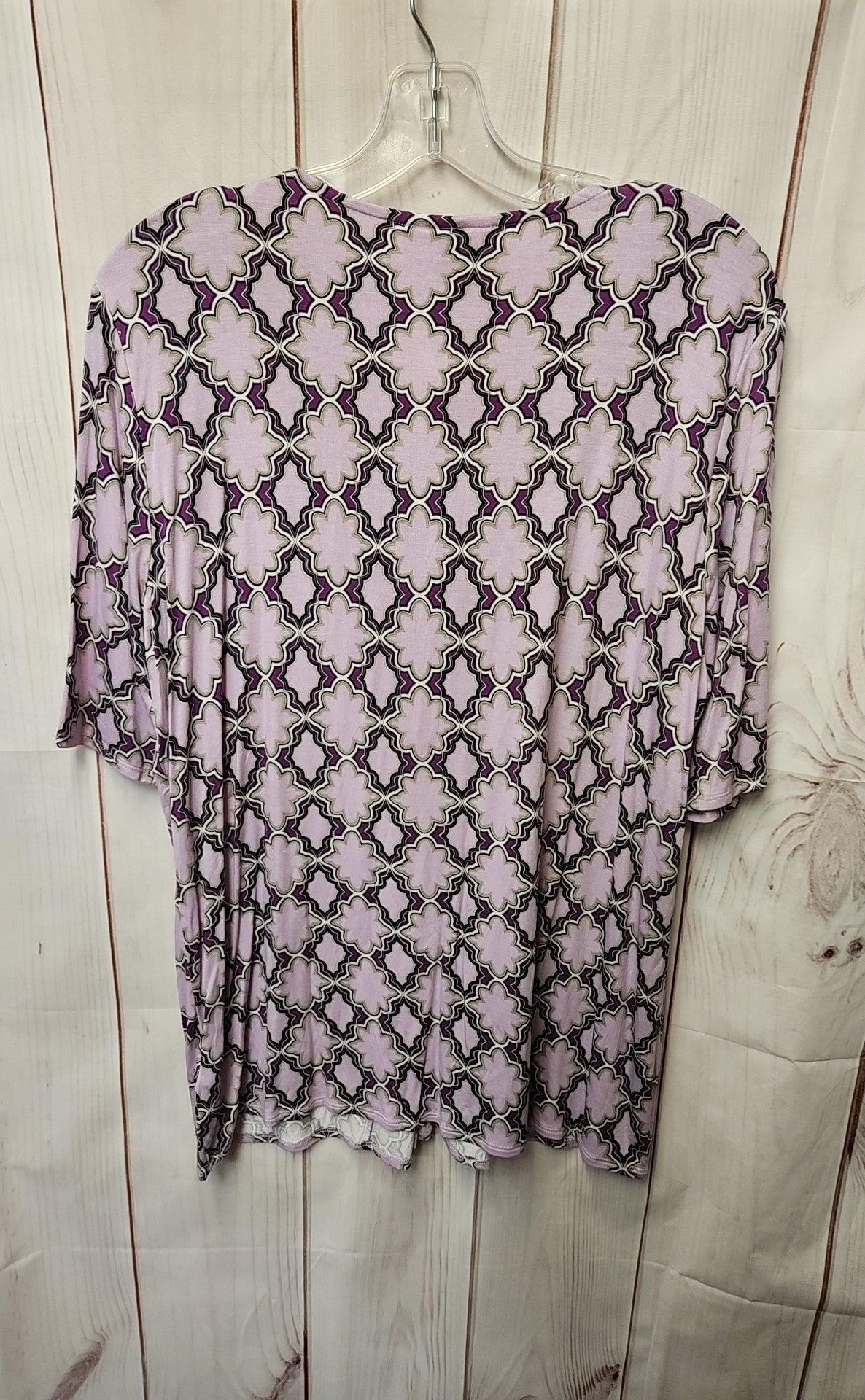 Dana Buchman Women's Size XL Purple Short Sleeve Top