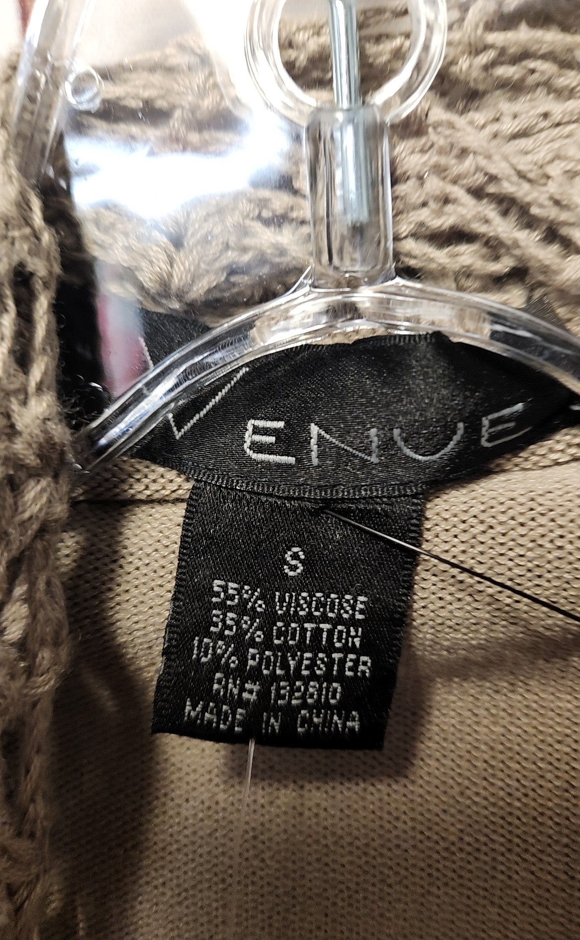 NWT Venue Women's Size S Brown Cardigan