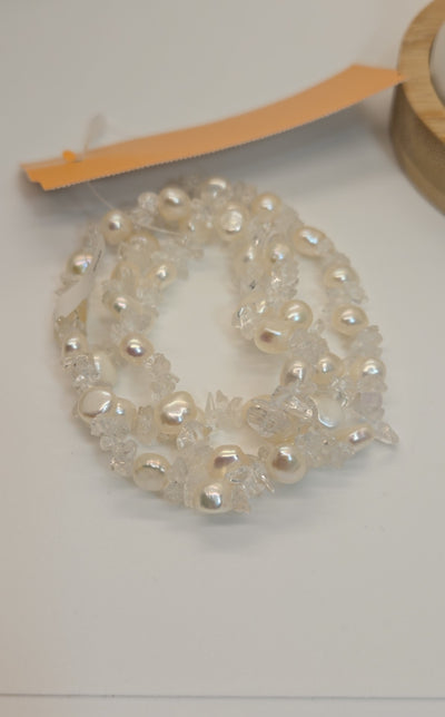 3pcs White Beaded Bracelet