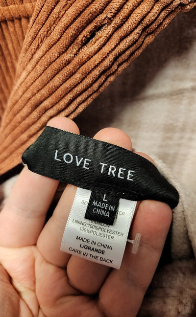 Love Tree Women's Size L Pink Corduroy Reversible Jacket