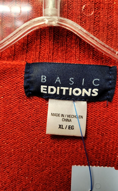 Basic Edition Women's Size XL Red Sweater