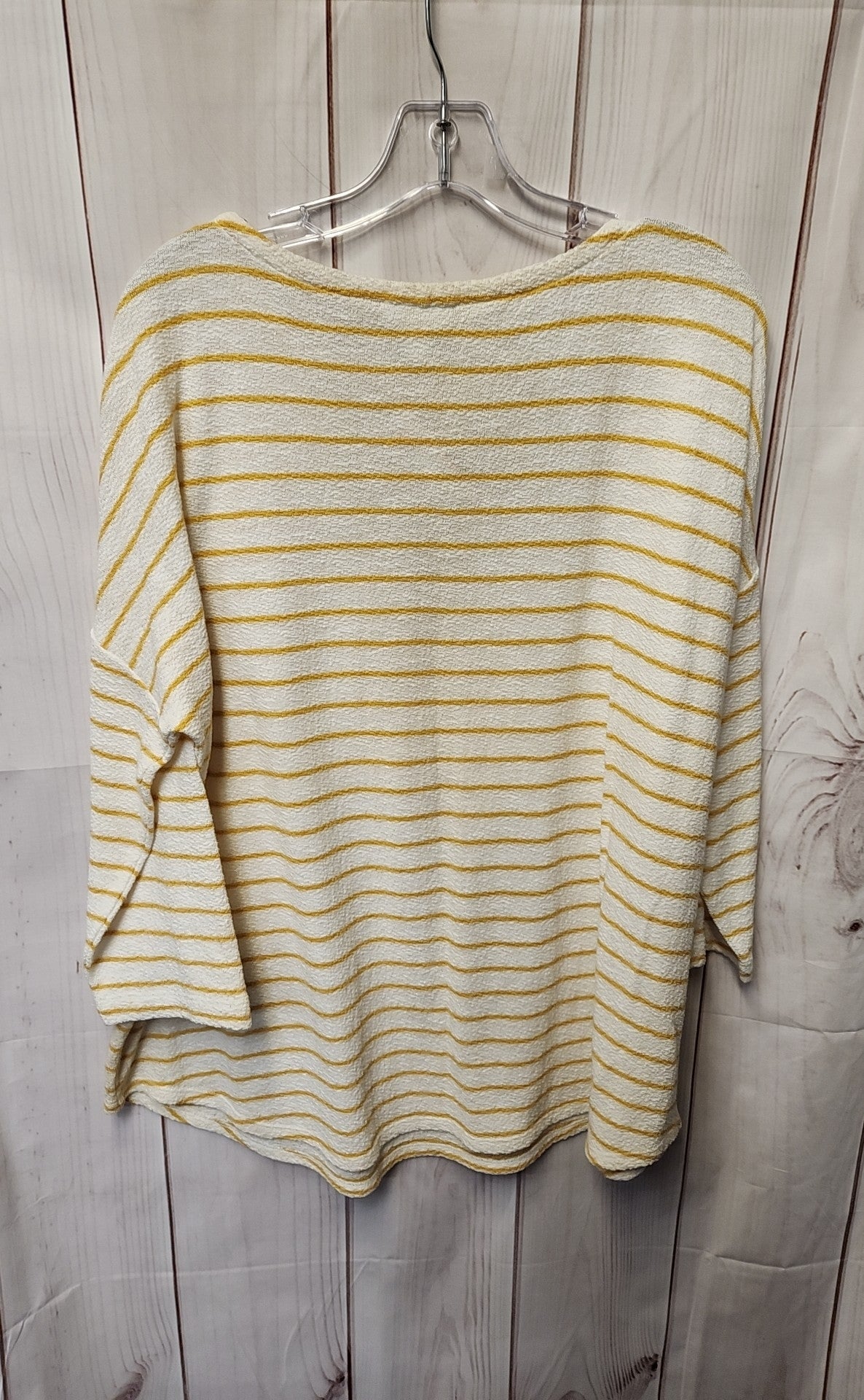 J Jill Women's Size XL White & Yellow Sweater