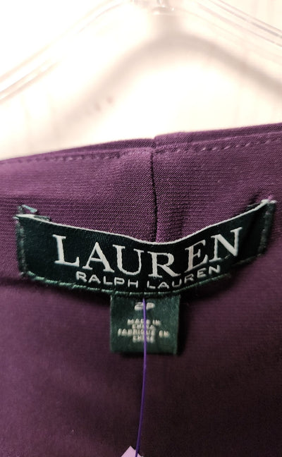 NWT Lauren by Ralph Lauren Women's Size 2 Petite Purple Dress