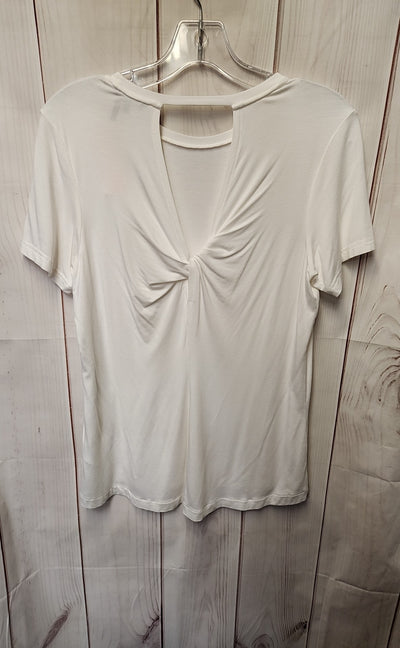 Nic & Zoe Women's Size S White Short Sleeve Top