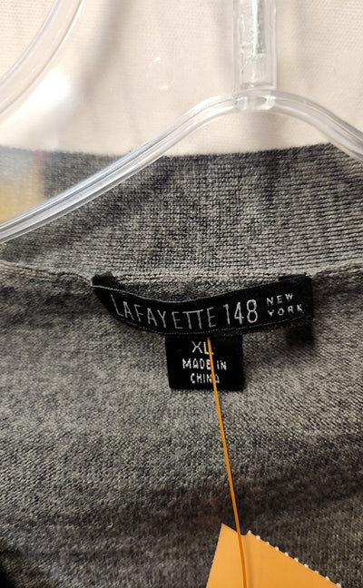 Lafayette 148 Women's Size XL Gray Long Sleeve Top
