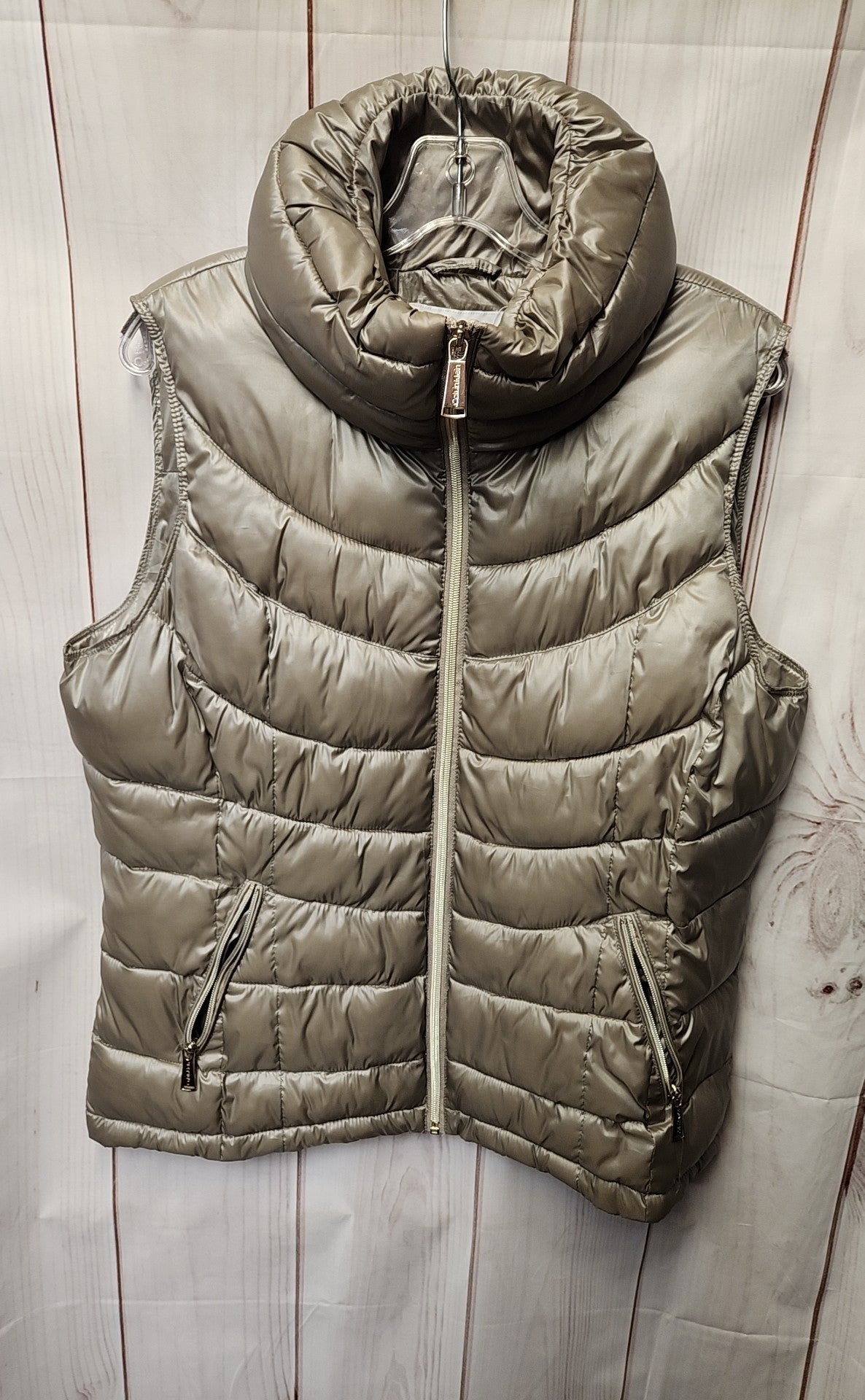 Calvin Klein Women's Size L Beige Metallic Vest