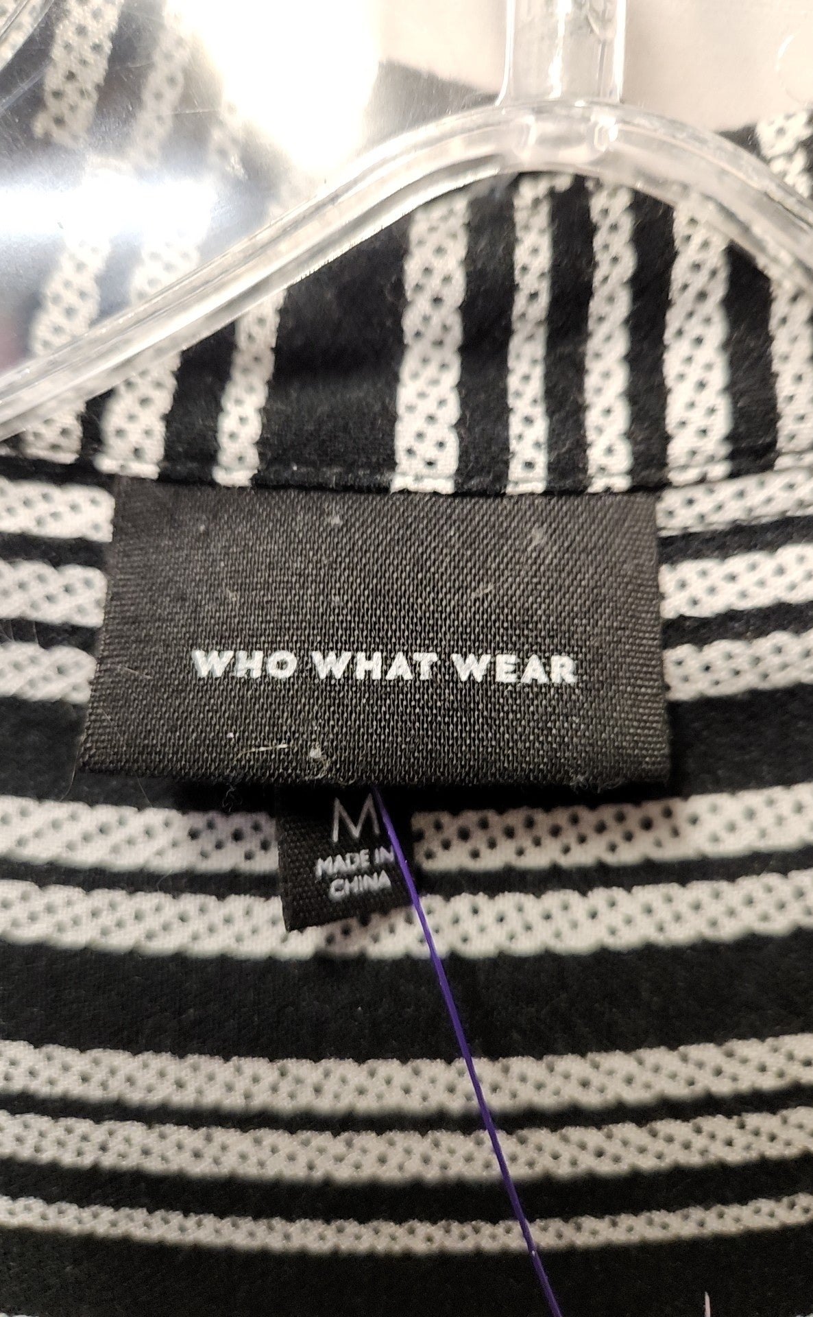 Who What Wear Women's Size M Black & White Dress