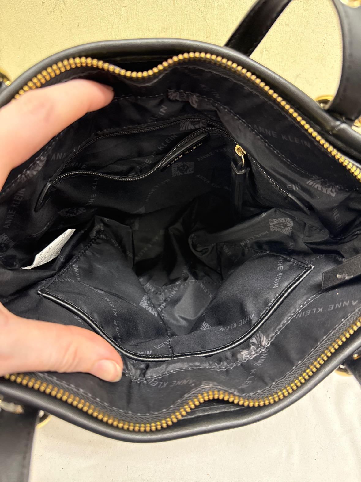 Anne Klein Black Tote Bag AS IS - marks on front