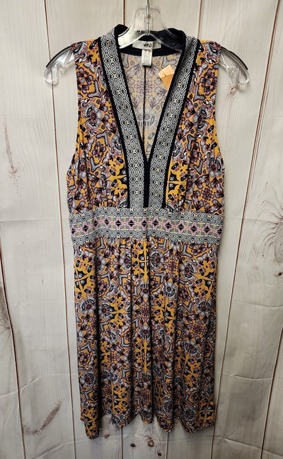 Wisp Women's Size 12 Yellow & Blue Dress