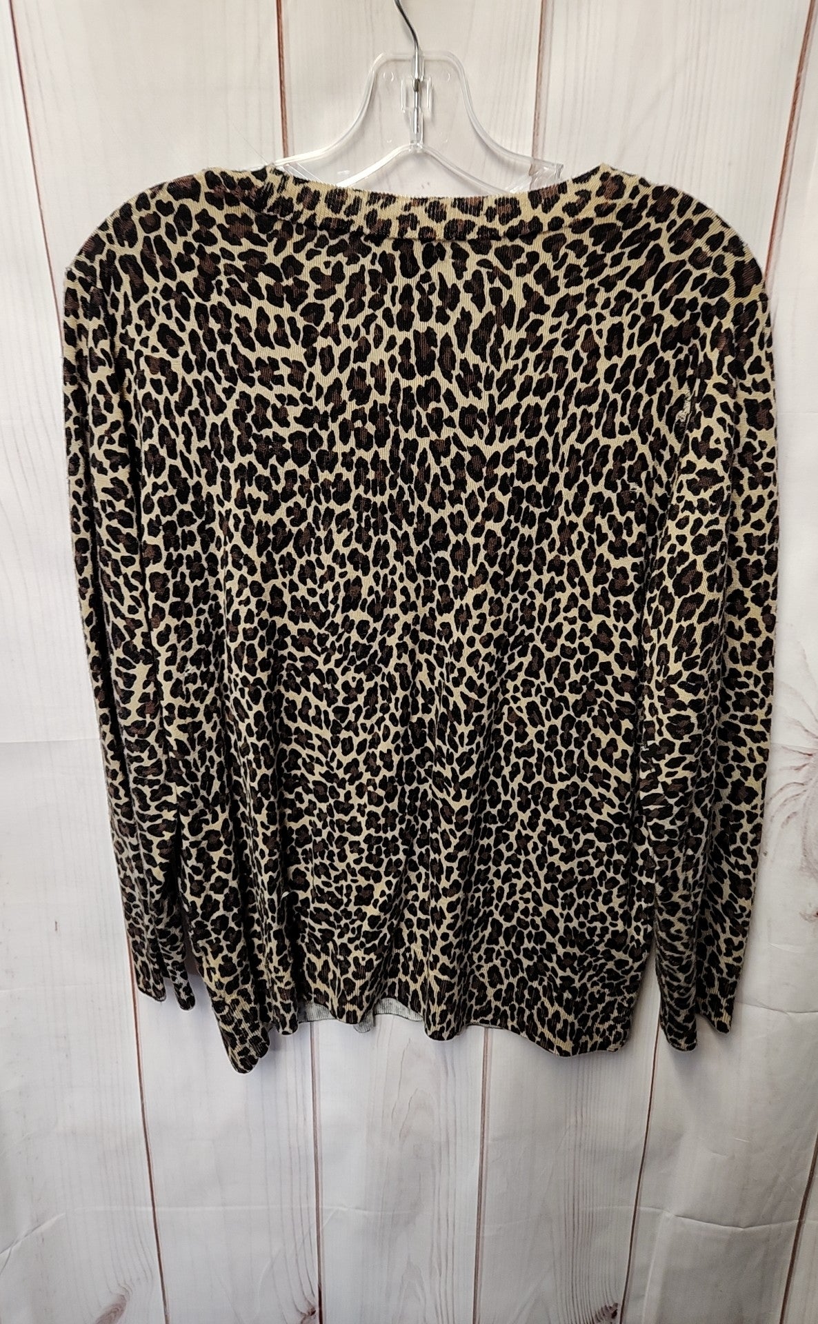 J Crew Women's Size XXL Brown Animal Print Sweater