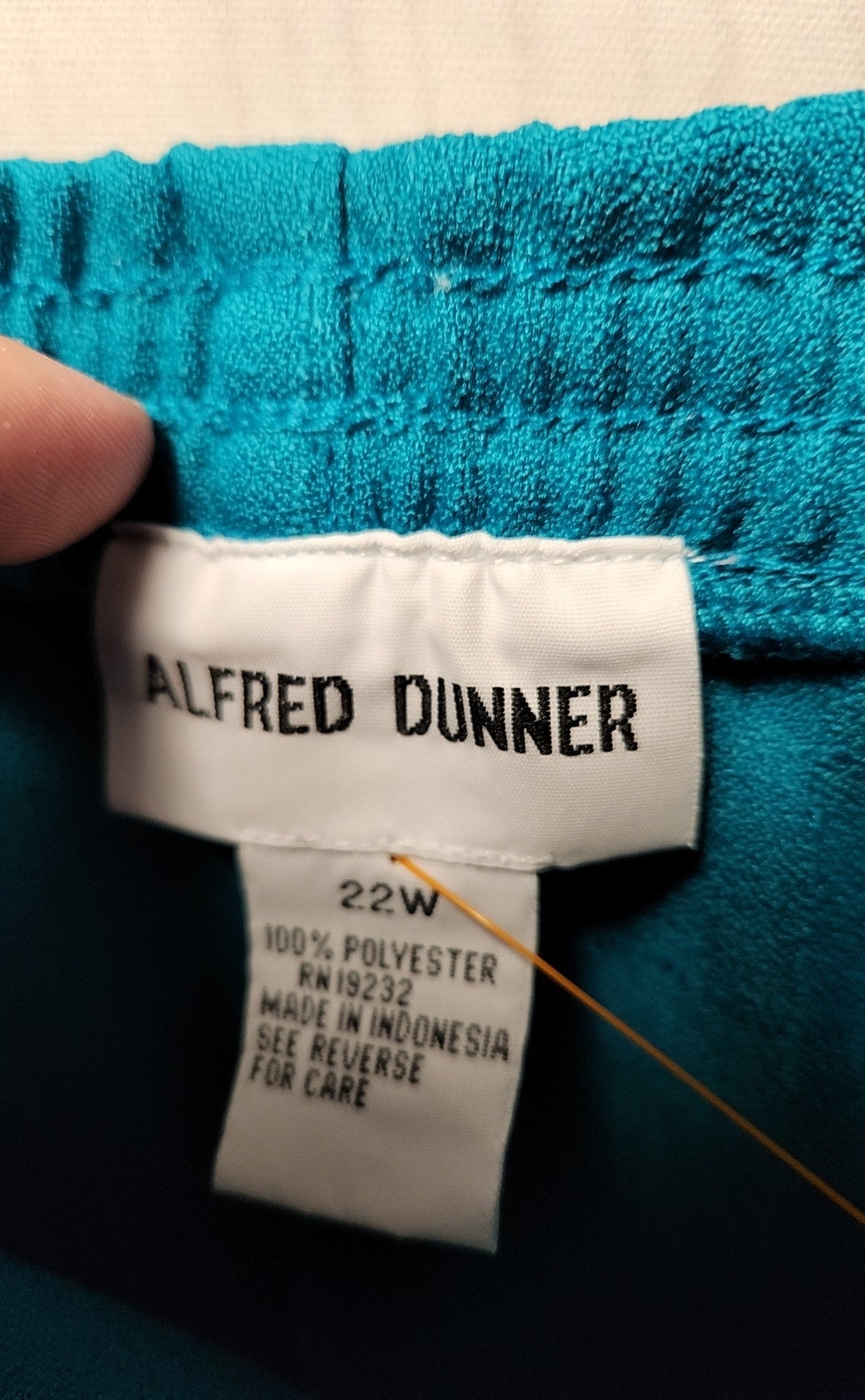 Alfred Dunner Women's Size 22 Teal Pants